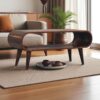 Amaya - Nordic Style Coffee Table - Chestnut - Image 15