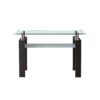 Console Table, Tempered Glass Top, Modern Foyer Area Table - Black - Image 5