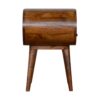 Circular Open Bedside Table - Chestnut - Image 8