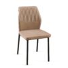 Dining Chairs Living Room Chair Modern Kitchen Armless Side Chair With Metal Legs (Set of 4) - Beige - Image 6