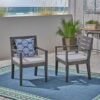 Outdoor Dining Chair (Set of 2) - Dark Gray / Light Gray - Dark Gray - Image 5