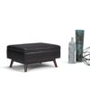 Owen - Coffee Table Storage Ottoman - Distressed Black - Image 4