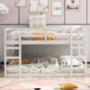 Full Over Full Classic Bunk Bed & Ladder - White - Image 7
