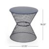 Zine - Outdoor Side Table With Hourglass Shaped And Iron Frame - Navy - Image 3