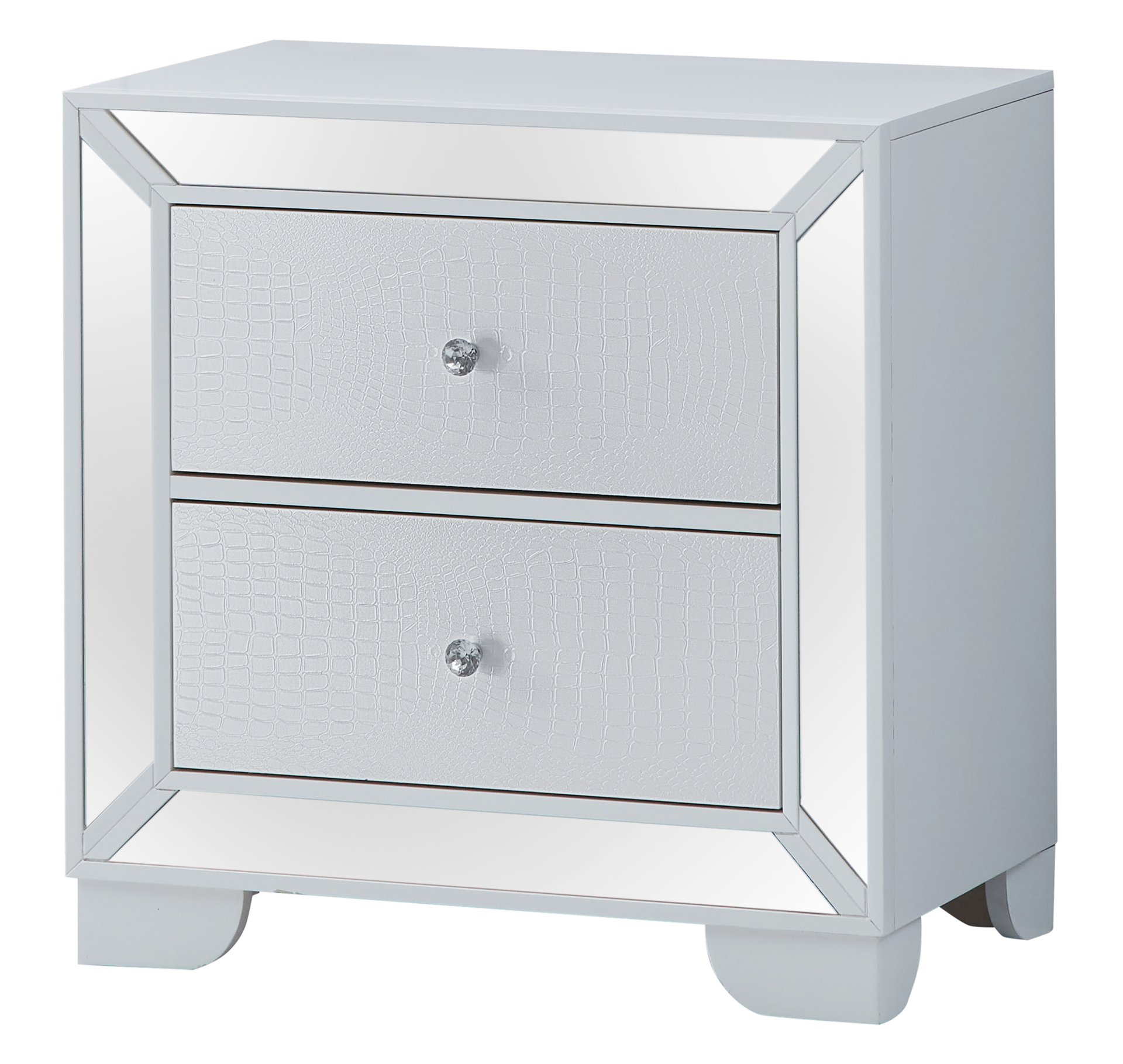 Nightstand Contemporary - Silver Champagne - Image 2
