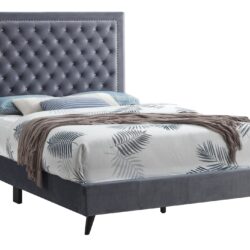 Queen Bed Classic Design - Gray