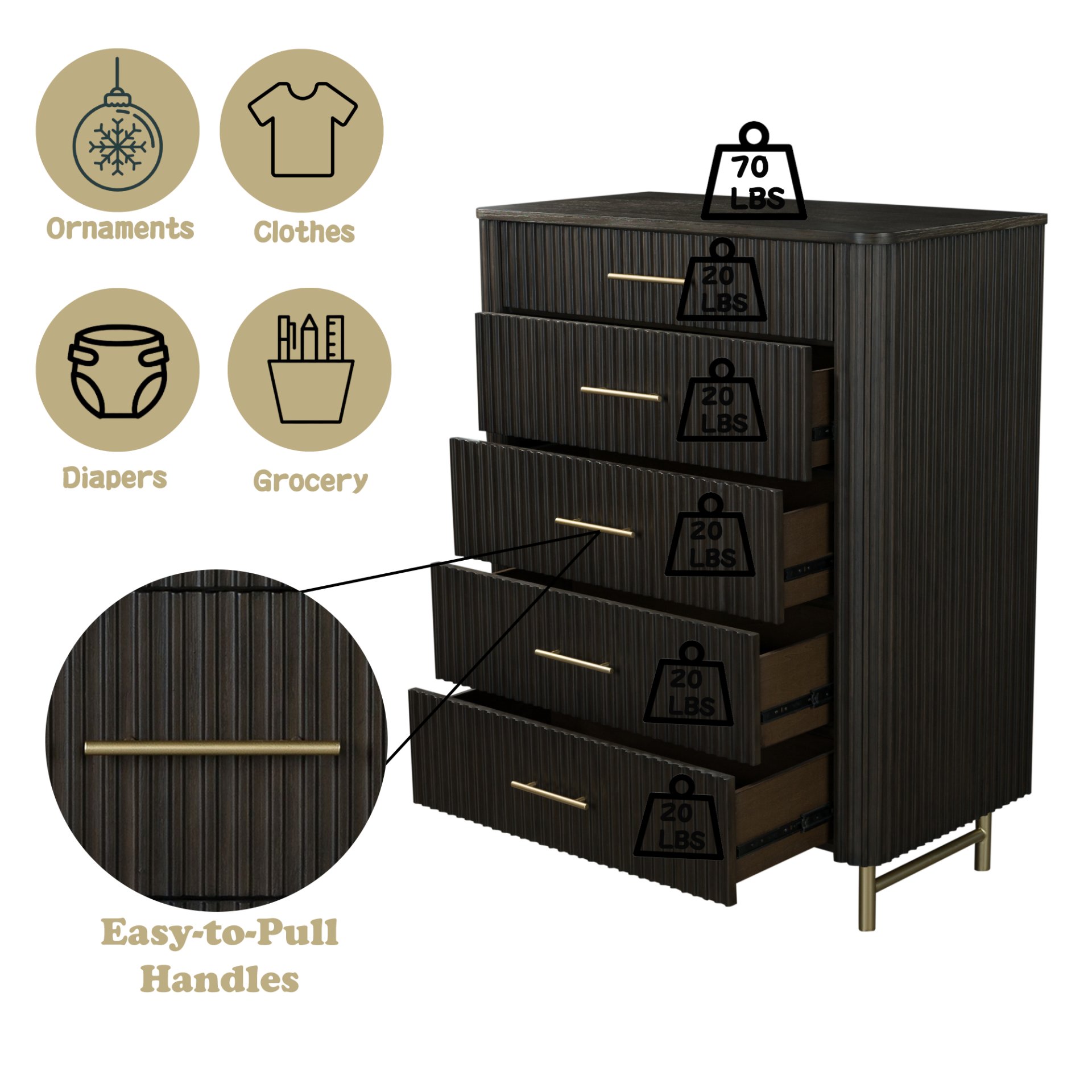 Clayten - Eastern King 3 Pieces Bedroom Set (Bed, Nightstand, Chest) - Espresso - Image 5