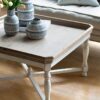 Square Alcott Coffee Table, French Countory Tray Table - White - Image 8