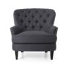 Enchante, Living Room Set With Tufted Back Club Chair And Ottoman - Gray - Image 5