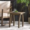 Kinesis - Outdoor Side Table With Slatted Top And Wood Frame - Gray - Image 2