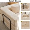 Convertible Floor Sofa Bed With Fixed Shape Frame, Boneless Modular Sectional Sofa, For Living Room - Beige - Image 6