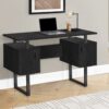 Computer Desk, Home Office, Laptop, Storage, Work, Contemporary, Modern - Black - Image 8