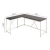 Olympus - Wood And Metal Corner Desk And Water And Heat Resistant Eco Friendly - Dark Gray - Image 3