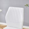 Luxury Simple Chair (Set of 6) High Resilience Dining Chair With Vertical Stripe Design - White / Gold - Image 9