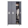 3 Door Lockers With Lock For Home, Gym, Office, School, And Garage - Gray - Image 12