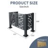 Air Conditioner Fence For Outdoor Units, Metal Privacy Fence Cover, Perfect To Conceal Air Conditioning Units, 3 Fence Panels - Charcoal - Image 3