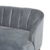 Modern Classic Shell Backed Loveseat - Gray - Image 10