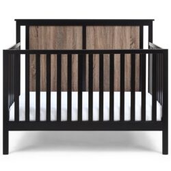 Connelly - 4 In 1 Convertible Crib - Black / Vintage Walnut