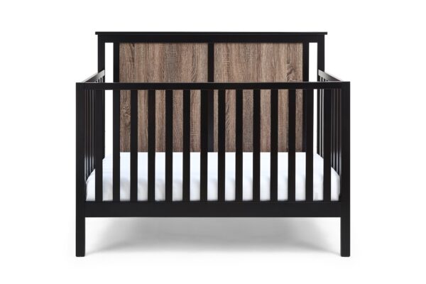 Connelly - 4 In 1 Convertible Crib - Black / Vintage Walnut