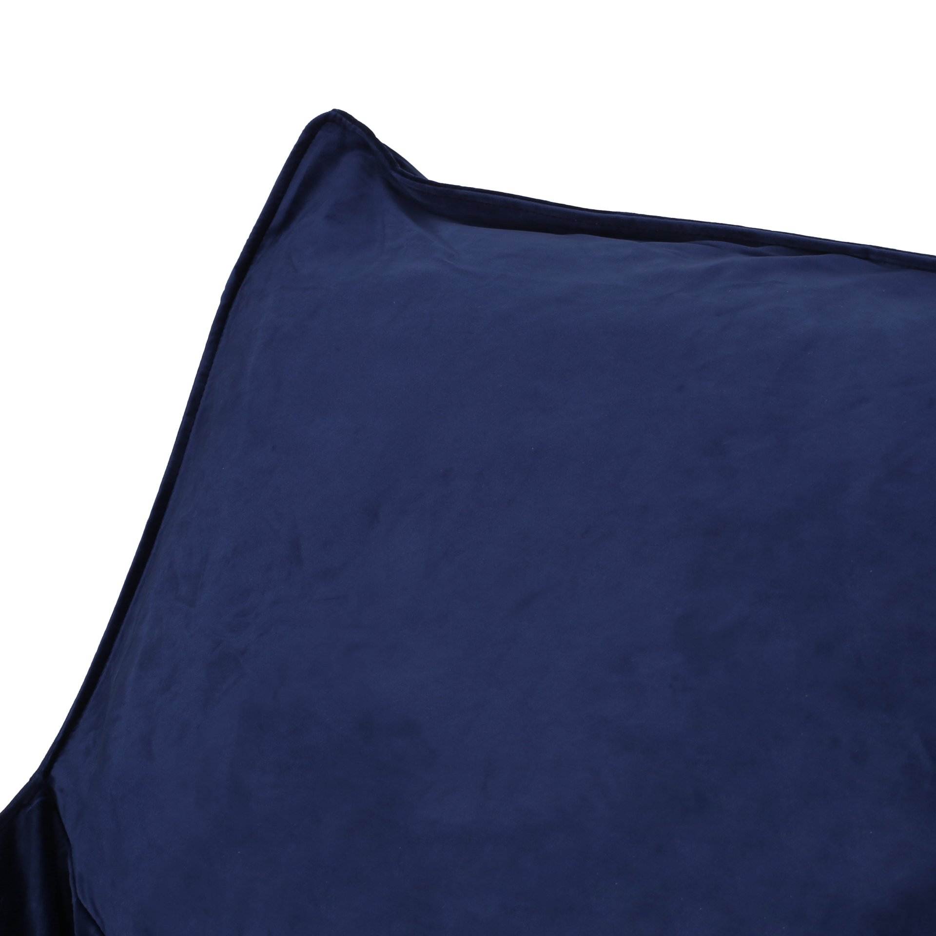 Fila - Velveteen 2 Seater Oversized Bean Bag Chair With Armrests - Navy Blue - Image 5