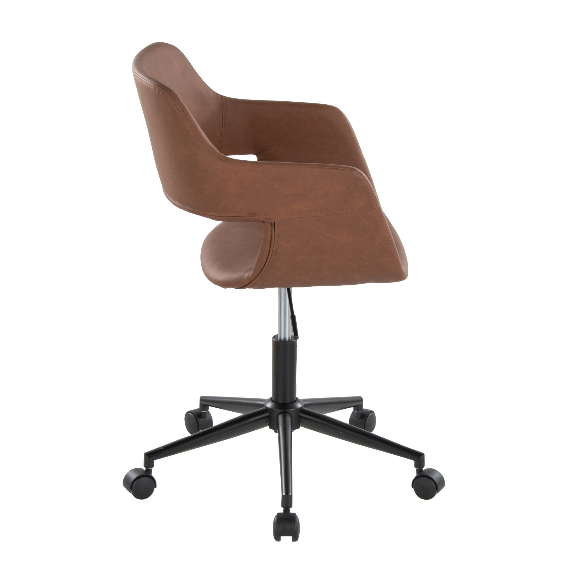 Margarite - Contemporary Task Chair - Black / Brown - Image 2