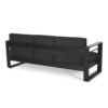 Giovanna - 3 Seater Sofa With Aluminum Frame And Water Repellence Cushions - Black - Image 6