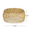 Modern Glam Mesh Coffee Table With Accents And - Gold - Image 3