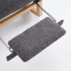 Accent Rocking Chair With Footrest High Back Rubber Wood Rocking Legs Bedroom Living Space - Gray - Image 7