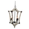 4 Light Chandelier, Hanging Light Fixture With Adjustable Chain For Kitchen, Bulb Not Included - Cream - Image 3