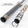 Barbell Bar For 2" Olympic Plates, Home Gym Weightlifting Bar 4Ft Solid Chrome Weight Bar 5Ft Fitness Training Curl Barbell 7.2Ft - Silver - Image 2