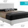 Queen Elegant Platform Bed For Relaxed Spaces - White - Image 10