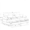 Modern Velvet 2 Seater Sofa With Ottoman And Round Bolster Armrests - Camel - Image 8
