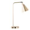 Pix - Contemporary Task Lamp Built In USB Port - Champagne Gold / White - Image 3