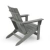 Enigmara - Outdoor High Density Resin Adirondack Chair - Gray - Image 5