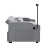 Modern Velvet Loveseat Futon Sofa Couch With Pullout Bed, Adjustable Backrest, Toss Pillows - Light Gray - Image 9