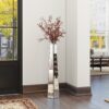 Handmade Glass Floor Vase - Silver - Image 2