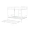 Full Over Full Metal Bunk Bed With Trundle - White - Image 26
