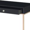 Ottey - High Gloss Writing Desk - Black / Gold - Image 5