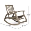 Outdoor Reclining Rocking Chair - Gray - Image 3