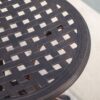 Lunaire - Outdoor Round Cast Aluminum Side Table With Lattice Top And Curved Legs - Bronze - Image 8