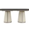 Kasa - Sintered Stone Top Dining Table - Stone Gray / Champagne - Image 2