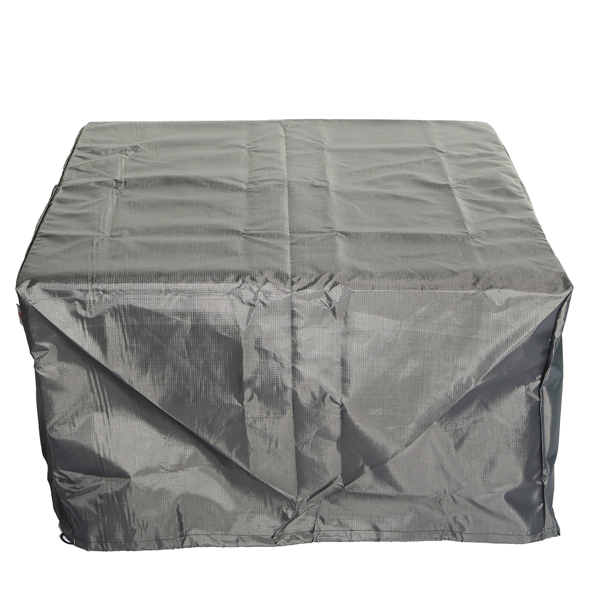 Elegant Cast Aluminum Square Fire Table With Fire Glass And Cover - Antique Bronze - Image 5