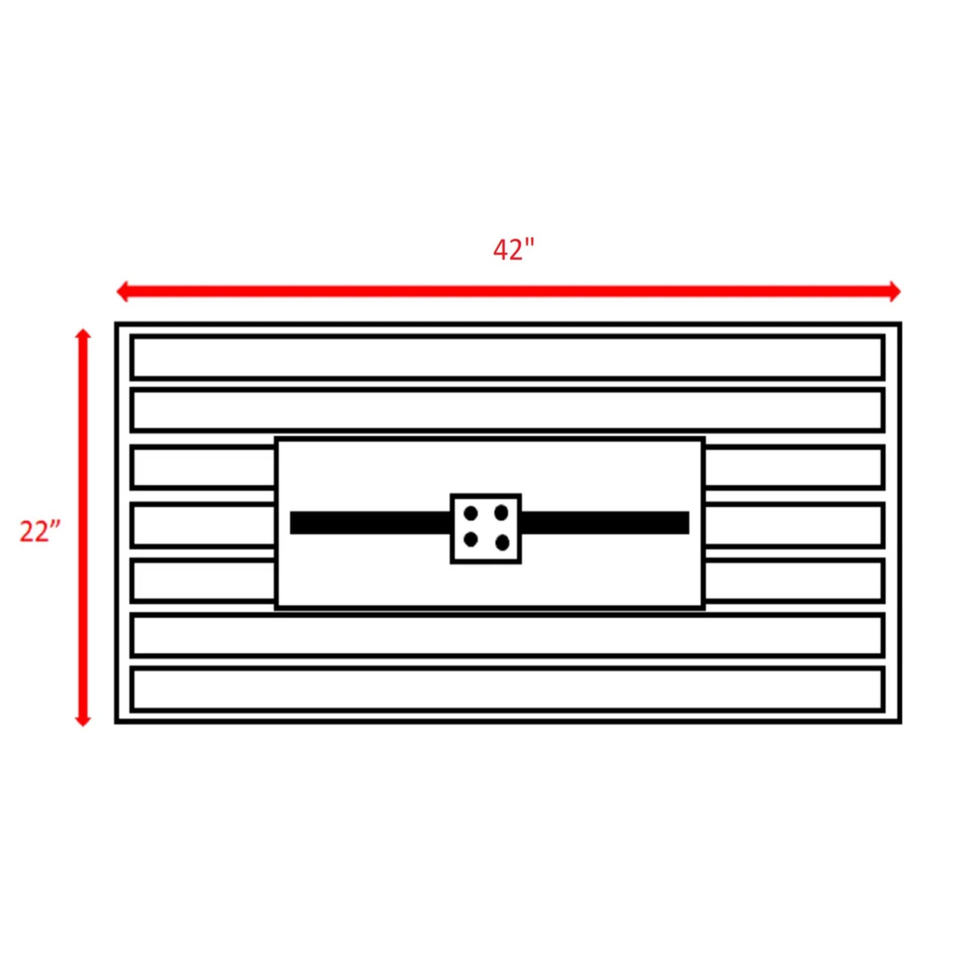 Rectangle Fire Pit - Black - Image 3