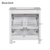 Bathroom Vanity With Ceramic Sink, Modern Single Bathroom Cabinet With 2 Doors And A Shelf, Soft Close Doors - White - Image 9