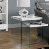 Nesting Table, Side, End, Accent, Glossy Contemporary & Modern (Set of 2) - White - Image 3