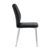 Modern Middle Ages Style Dining Chairs WithCushions And Metal Legs (Set of 4) - Black - Image 6