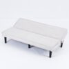 Versatile Corduroy Sofa Bed With Frame - Beige - Image 14