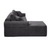 Full Compression Chaise Lounge Set Modular Corduroy Sectional With Arched Armrests Non Slip Base Includes 3 Back Cushions & 2 Throw Pillows - Dark Gray - Image 10