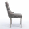 Nikki - Modern, High-End Tufted Solid Wood Contemporary Velvet Upholstered Dining Chair With Chrome Stainless Steel Plating Legs, Nailhead Trim (Set of 2) - Gray / Chrome - Image 4