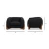 Alpine - Sherpa Arm Chair - Ebony Black - Image 7